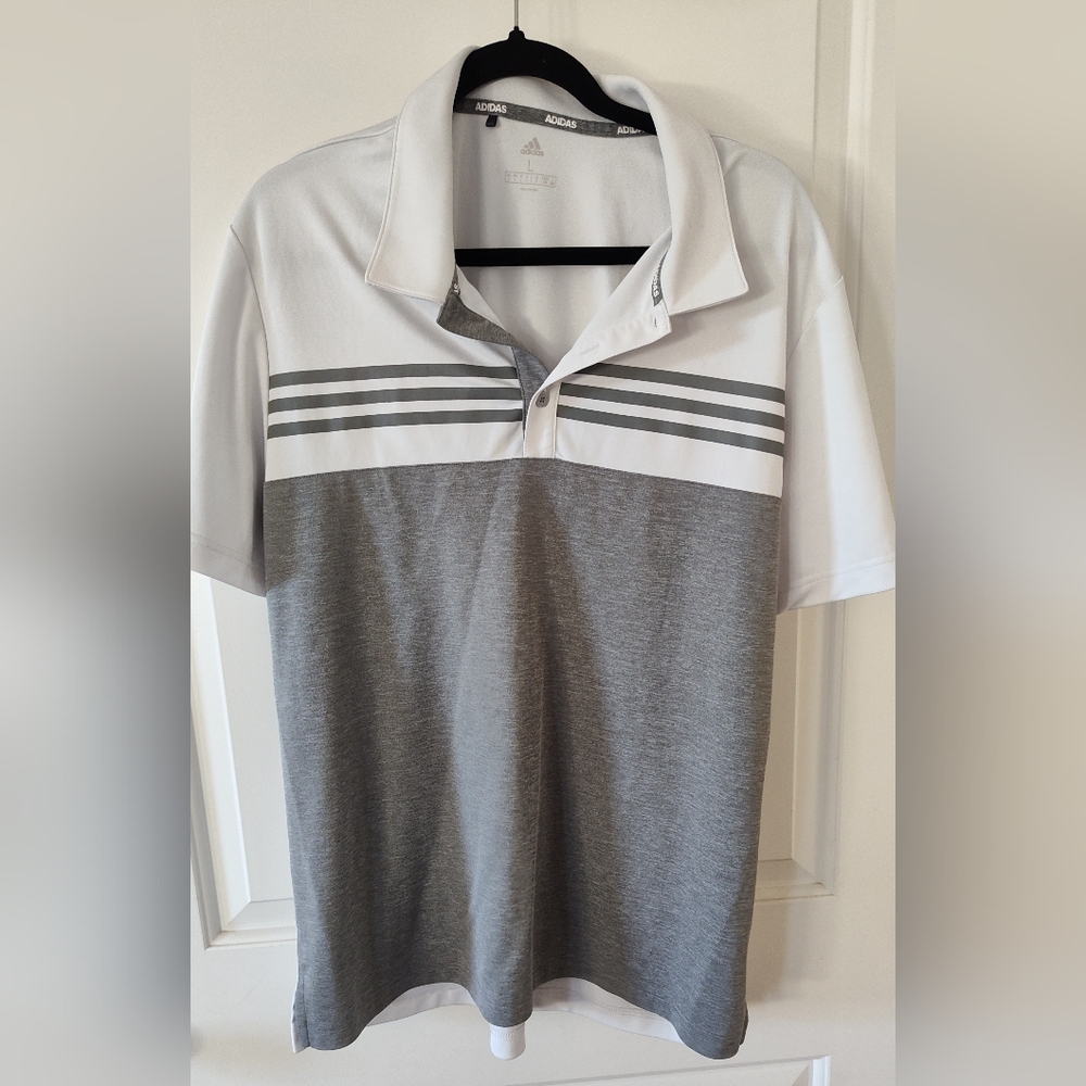 Adidas Two-Tone Gray Polo Shirt